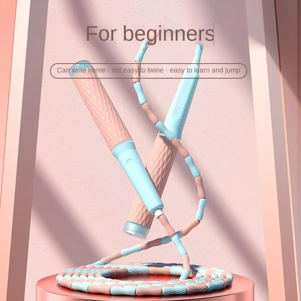 Adjustable Soft Beaded Skipping Rope Strong Flexibility Lighten Jumping Training Rope Durable Anti-Skid