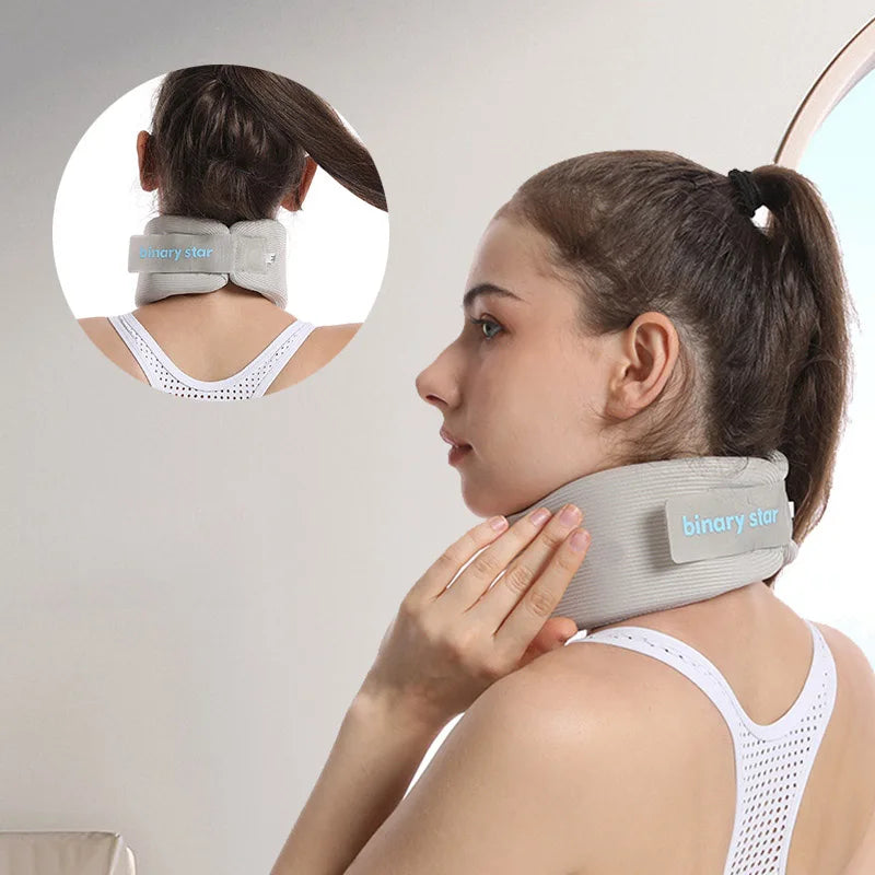 Neck Brace, Foam-filled Cervical Support Traction Device Neck Stabilization & Pressure Relief Device Adjustable Neck Stabilizer