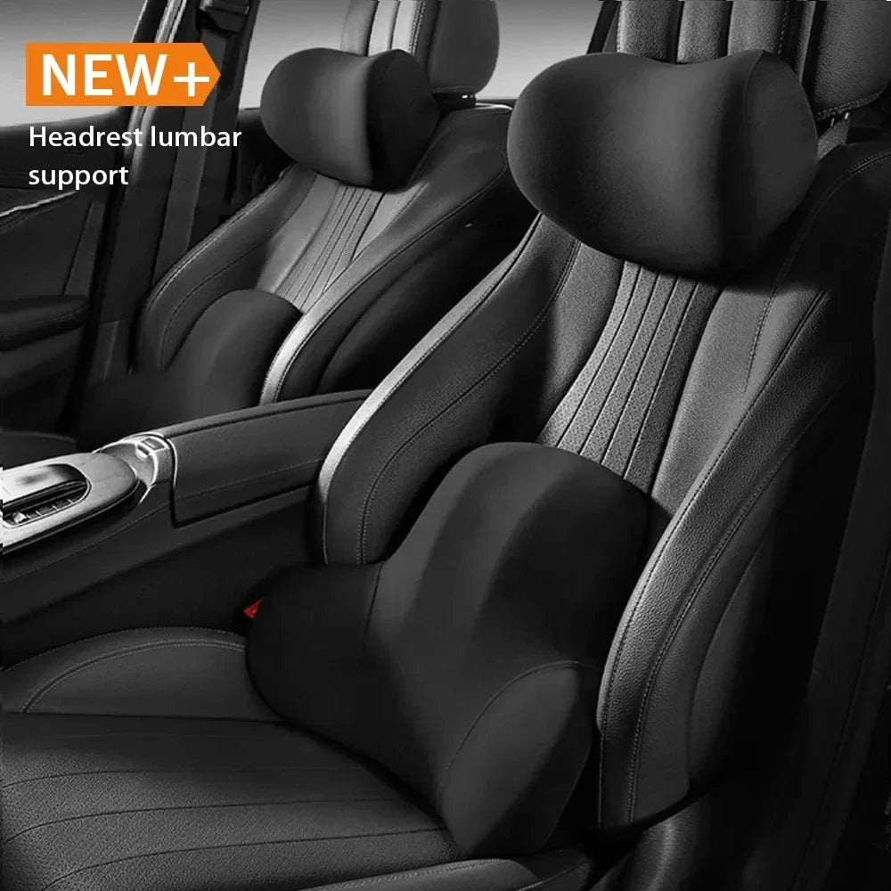 Car Memory Foam Neck Pillow Protection Lumbar Backrest Cushion Lumbar Cushion Car Headrest Cushion