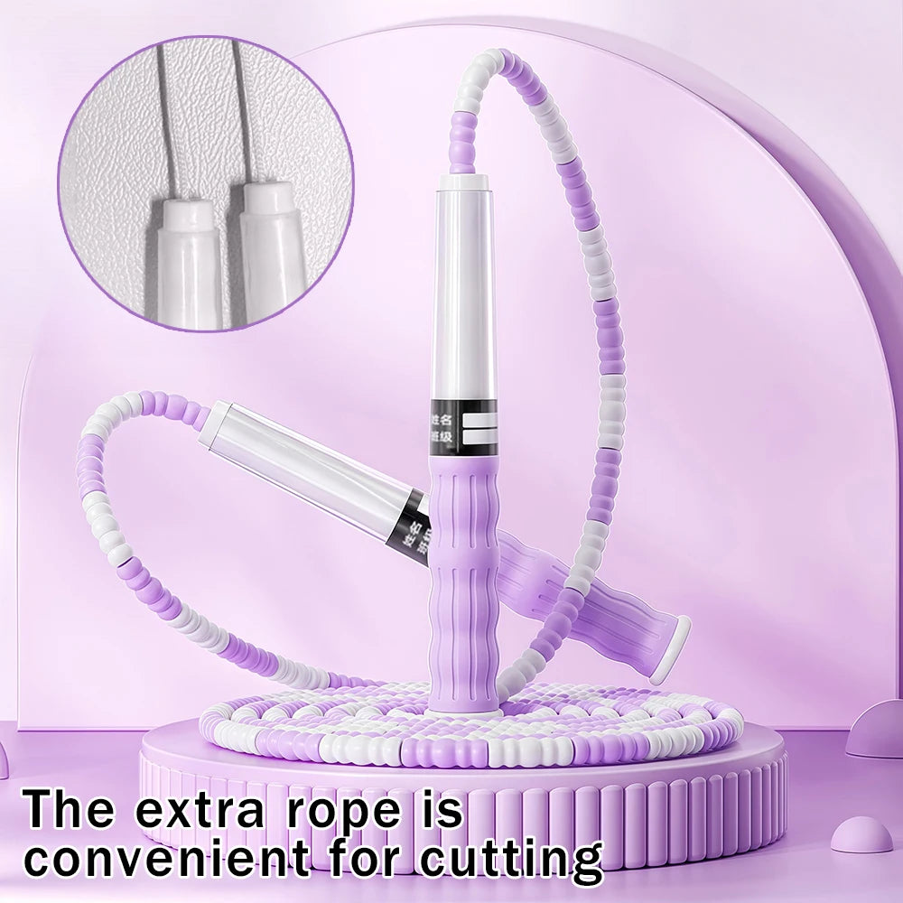 Segmented Jump Rope With Soft Bead Handles Tangle-Free Design For School Sports Kids Home Fitness Training Equipment