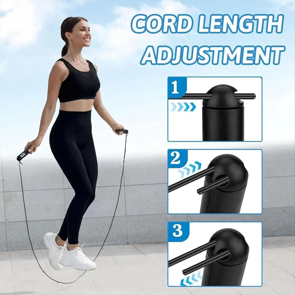Just- Skipping Rope with Counter Cordless Jump Rope Smart Skipping Rope Ball Jump Rope with Counter
