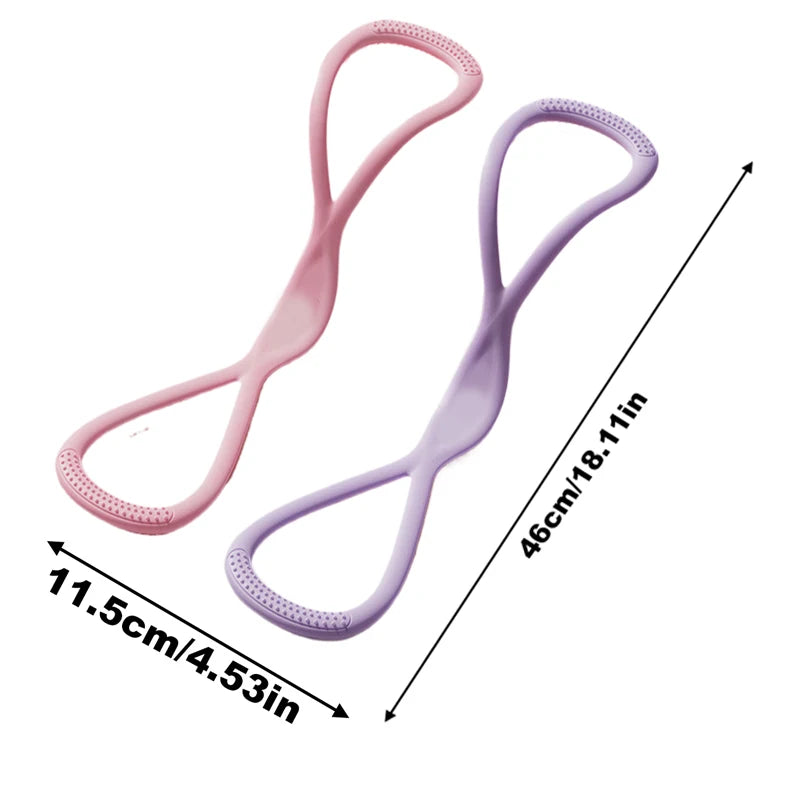 Resistance Bands 8-Shaped Stretcher For Fitness Back Shaping elastic Band  Open Shoulder Stretching Band for Shoulder Exercise