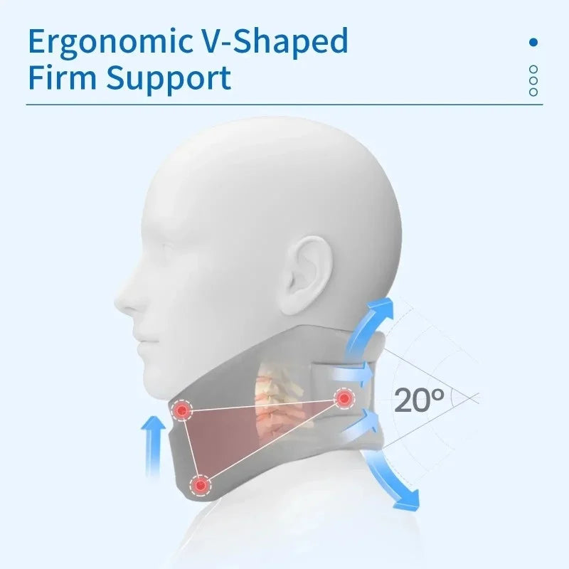 Neck Brace, Foam-filled Cervical Support Traction Device Neck Stabilization & Pressure Relief Device Adjustable Neck Stabilizer