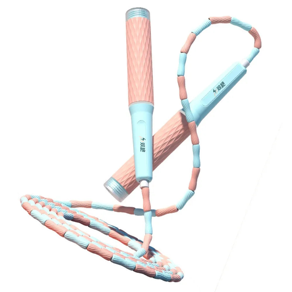 Adjustable Soft Beaded Skipping Rope Strong Flexibility Lighten Jumping Training Rope Durable Anti-Skid